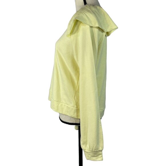 Inc International Concept X-Small Crop Sweatshirt Stretch Long Sleeve Round Neck - Picture 4 of 8